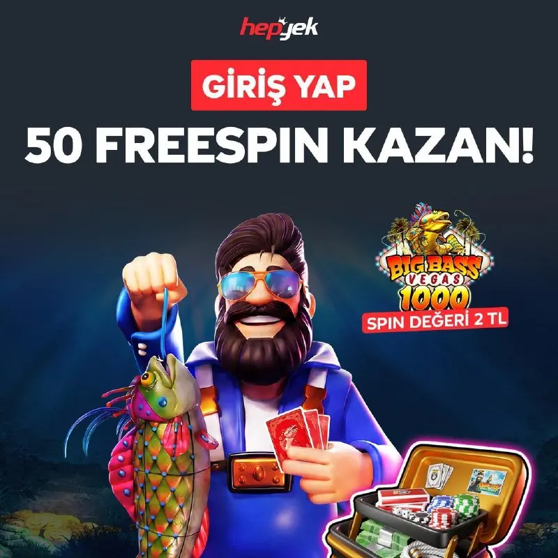 Hepyek Telegram: 🎣 GİRİŞ YAP, 50 FREESPİN KAZAN! 📅 15 Ekim 00:00 – 18 Ekim 23:59 🎰 Big Bass…
