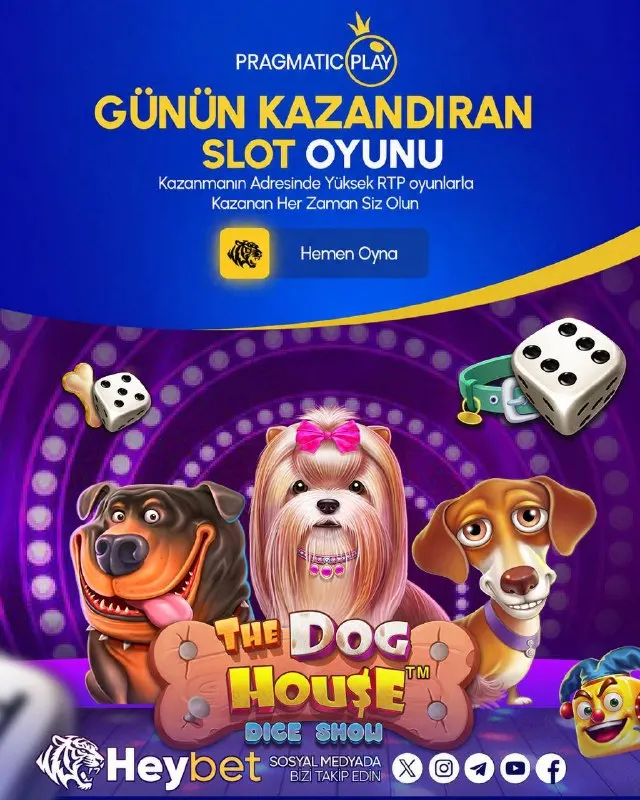 Heybet Telegram: 🐶🎲 GÜNÜN SLOT OYUNU: THE DOG HOUSE™ DICE SHOW! 💜👏 👏👏👏👏👏👏👏👏👏👏 🐾 Sevimli dostlar…