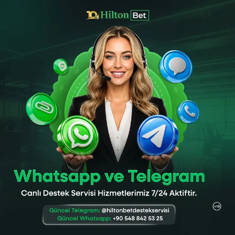 Hiltonbet Telegram: 🔧HİLTONBET DESTEK EKİBİ 7/24 YANINIZDA! 🔧 Tüm soru, görüş ve işlemleriniz için…