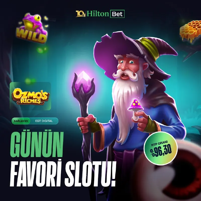 Hiltonbet Telegram: 🔮 DEV KAZANÇLARIN KAPISI GÜNÜN SLOTUYLA ARALANIYOR! 🔮 ✨ Ozmo's Riches'ın…