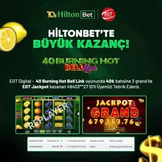 Hiltonbet Telegram: 💰HİLTONBET'TE DEV KAZANÇ ZAMANI! 💰 🥳 EGT Digital sağlayıcısının sevilen oyunu…
