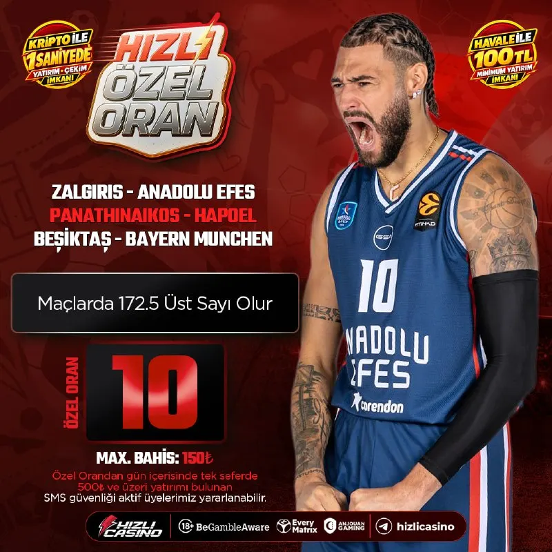 Hızlı Casino Telegram: 🔼 HIZLI ORAN 🔼 ⭐️ HIZLI Özel Oran'dan Gün içinde tek seferde 500₺ ve üzeri…