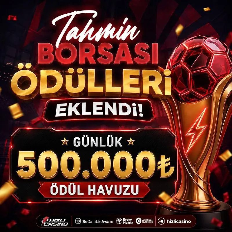 Hızlı Casino Telegram: ⚡️ TAHMİN BORSASI ÖDÜLLERİ EKLENDİ! ⚡️ 😎 Günün tahminleri sonuçlandı, hak…