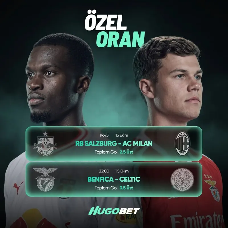 Hugobet Telegram: 💚AVRUPA LİGİ'NDE EN ÖZEL ORANLAR SENİN İÇİN HAZIRLANDI! HUGOBET'TE SENİ…