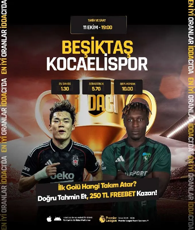 İddaacı Telegram: ❓İDDACI DA TAHMİN ZAMANI ❓ 🆗Beşiktaş 🆚Kocaelispor 📅 11 Ekim | ⏰19:00 🆘 250 TL…