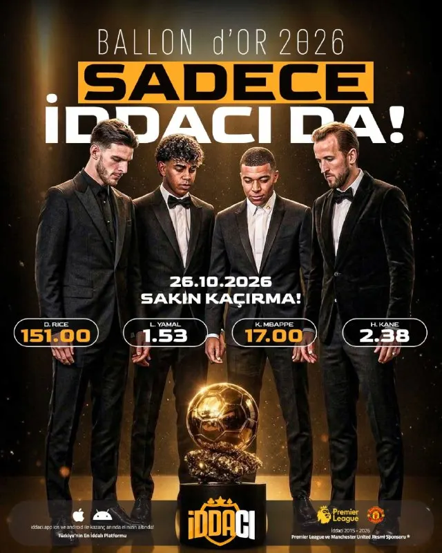 İddaacı Telegram: 🥇BALLON d'OR KAZANANI SENCE KİM OLACAK?🥇 🏹Birbirinden yetenekli oyuncular…