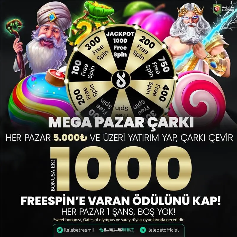 İlelebet Telegram: 🥇Mega Pazar Çarkı🥇 🥇Pazar Yatır, Çevir, Kazan!🥇 ⭐️Her Pazar günü, tek seferde…