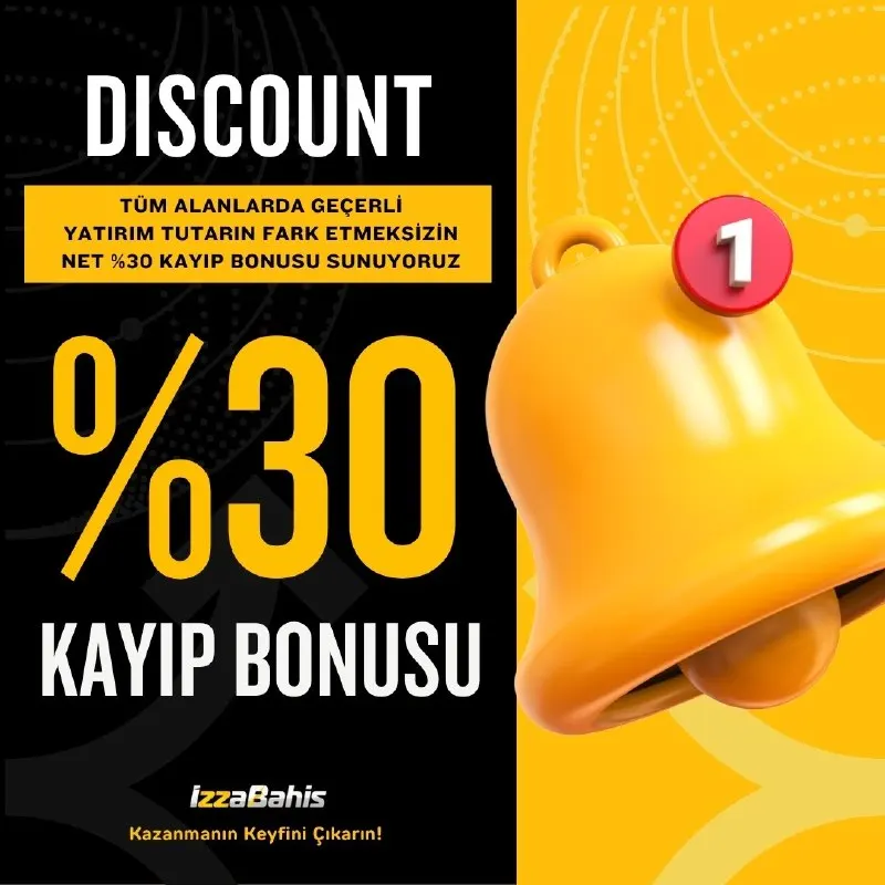 İzzabahis Telegram: 💎 NET %30 ANLIK KAYIP BONUSU! ✔️ Tüm Alanlarda Geçerli Anlık NET %30 Kayıp…