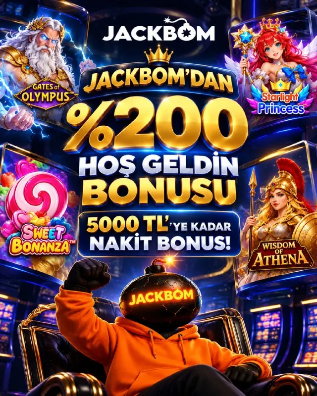 Jackbom Telegram: 🔥 JACKBOM’DAN DEV HOŞ GELDİN FIRSATI! 🔥 💰 %200 HOŞ GELDİN BONUSU 💵 5000 TL’YE…