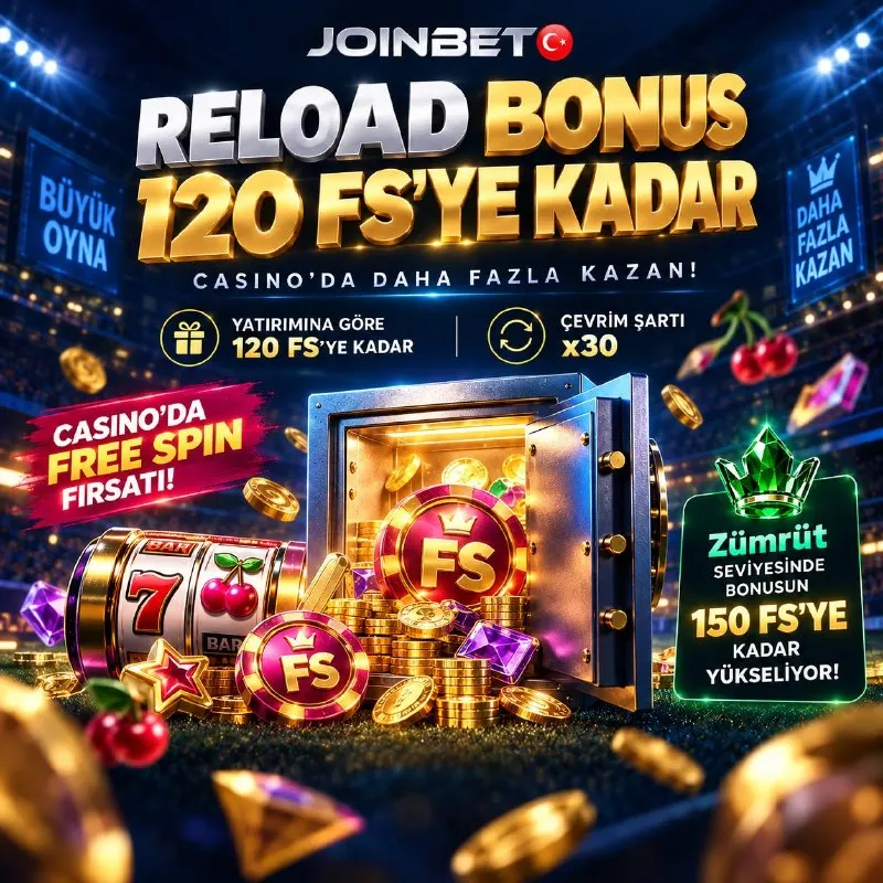 Joinbet Telegram: 🧡RELOAD BONUS — 120 FS’YE KADAR! 🎰 Casino’da yatırımını yap ve yatırdığın…