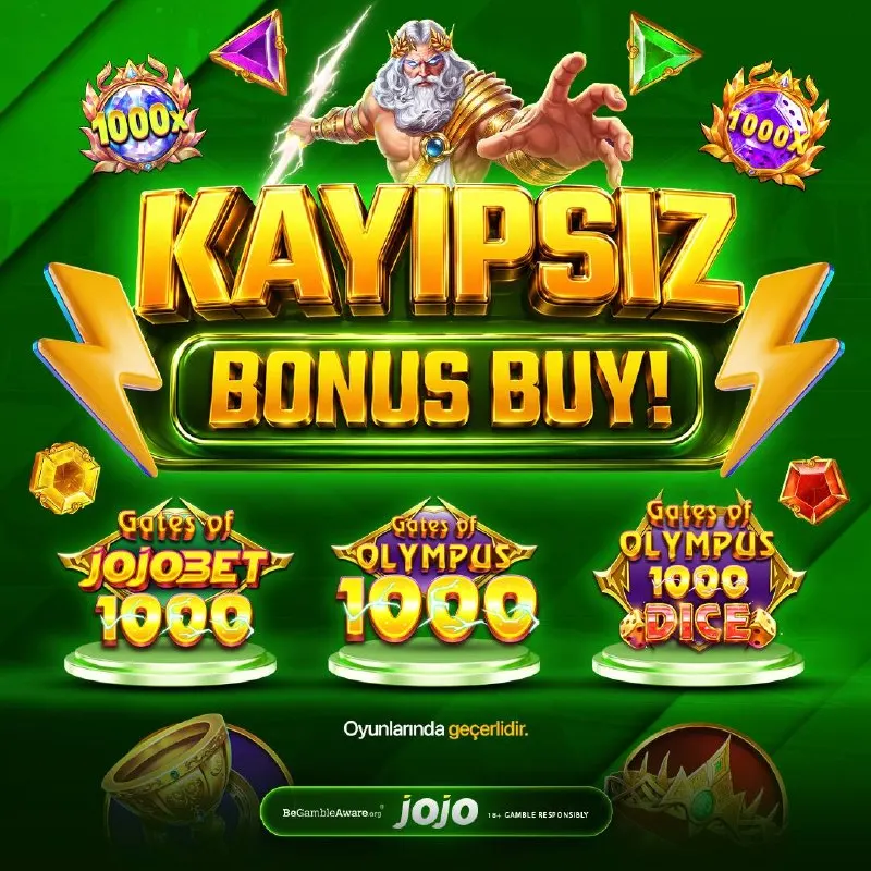 Jojobet Telegram: 🔥 FREESPIN KAYBINA %25 İADE! 🤑 Gates serisinde Bonus Buy al, Freespin turundan…
