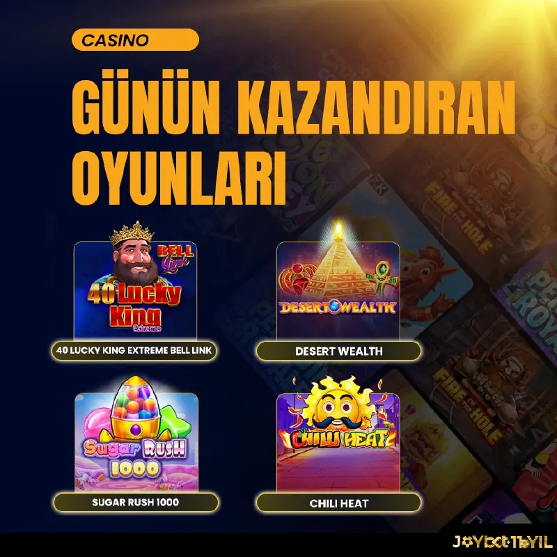 Joybet Telegram: Günün kazandıran oyunları Joybet'te! 🎰 🤴 40 Lucky ☀️ Desert Wealth 🍬 Sugar Rush…