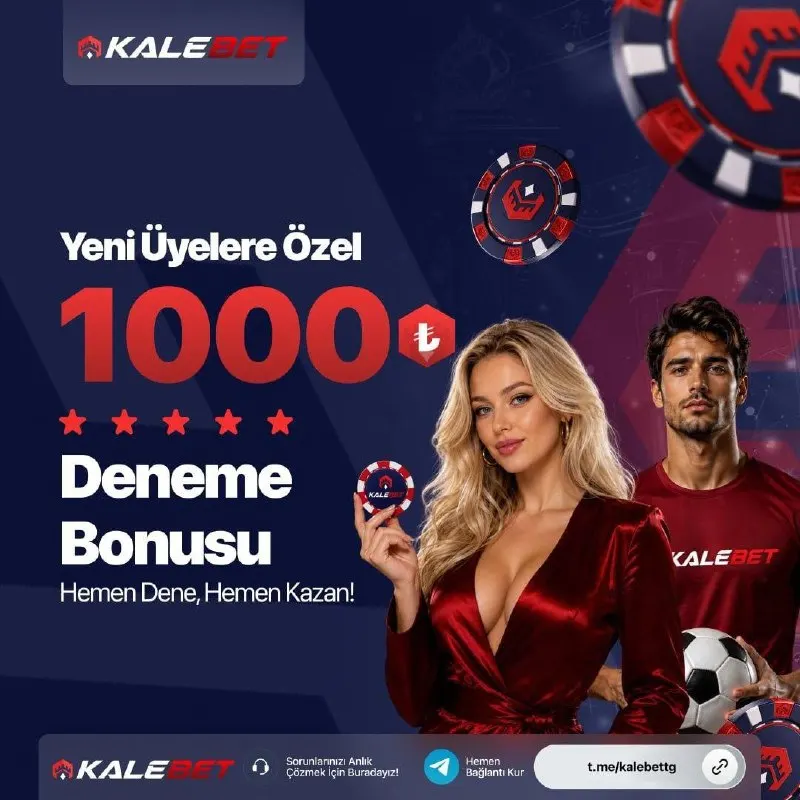 Kalebet Telegram: 🏰 KALEBET 1000 TL DENEME BONUSU!🏰 🎁 Yeni üyelere özel 1000 TL Deneme Bonusu…