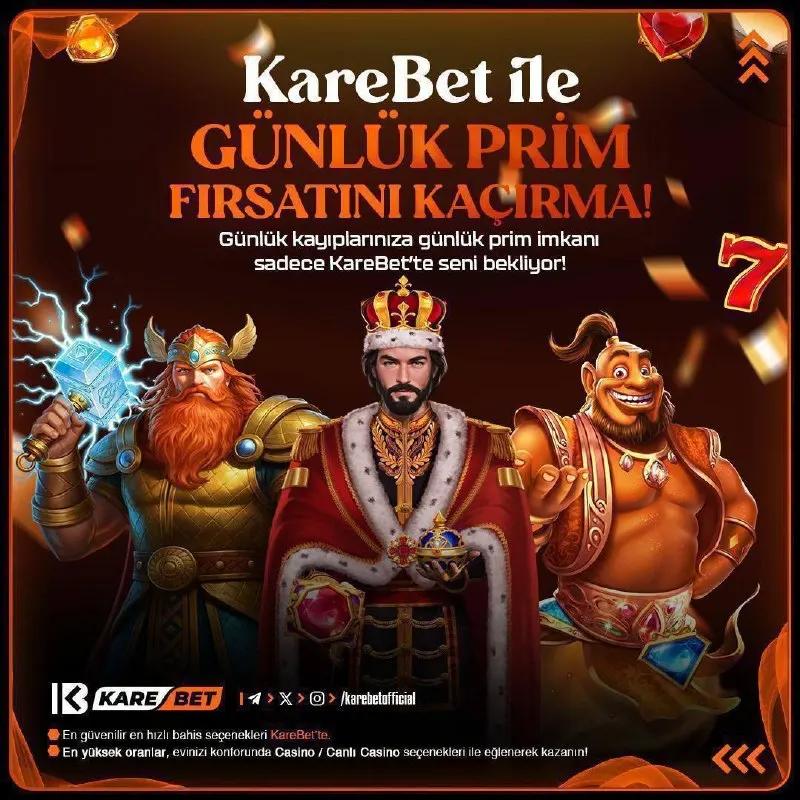 Karebet Telegram: GÜNLÜK PRİM BONUSU İLE 5000 TL KASANDA 🔅 HER GÜN 00:00-23:59'DA ❇️ 🤩Bonusunuzu…