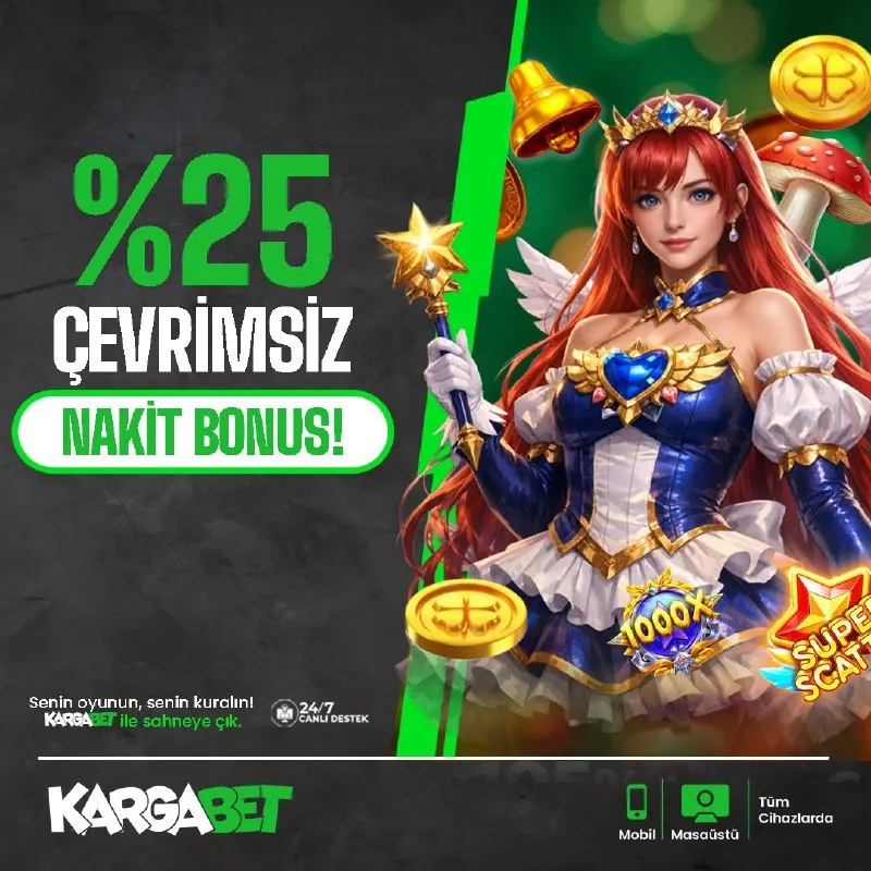 Kargabet Telegram: 🍉🍐🍐 ÇEVRİMSİZ NAKİT BONUS ! ➡️KargaBet'le Her Yatırım Daha Güçlü! ℹ️ Detaylar…