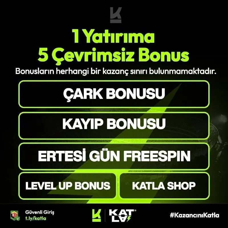 Katla Telegram: 🔥 TEK YATIRIMLA 5 ÇEVRİMSİZ BONUS FIRSATI! 🎁 Kazancını katlamak isteyenler için…