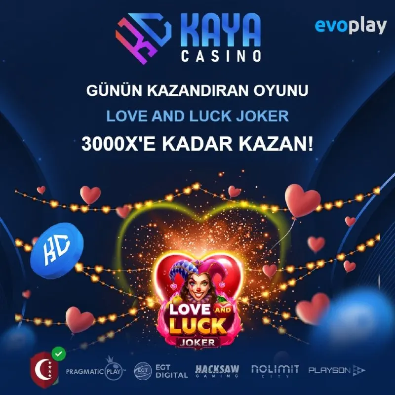 Kaya Casino Telegram: 👑 KAYA CASINO'DA GÜNÜN KAZANDIRAN OYUNU: LOVE AND LUCK JOCKER 🍬✨ 🚀 Love And…