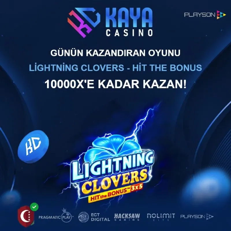 Kaya Casino Telegram: 👑 KAYA CASINO’DA GÜNÜN EN ÇOK KAZANDIRAN OYUNU: Lightning Clovers – Hit the…