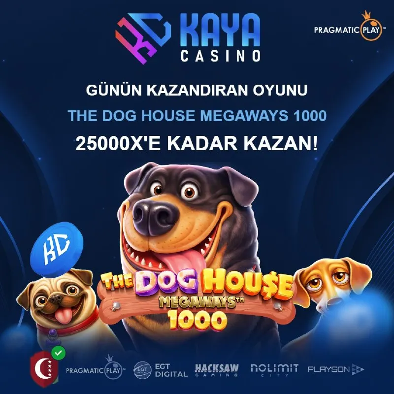 Kaya Casino Telegram: 🐶 KAYA CASINO'DA GÜNÜN KAZANDIRAN OYUNU: The Dog House Megaways! 🐶 ⚡️ Eğlence…