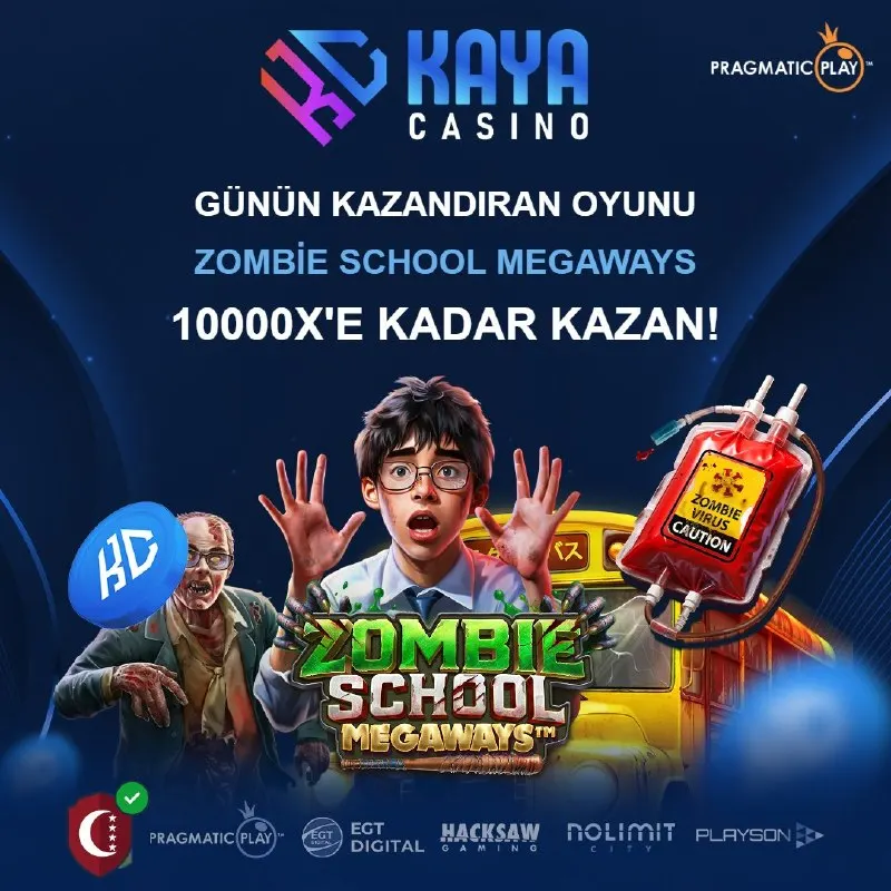 Kaya Casino Telegram: 🧟 KAYA CASINO'DA GÜNÜN KAZANDIRAN OYUNU: ZOMBIE SCHOOL MEGAWAYS 10000X! 🧟 ⚡️…