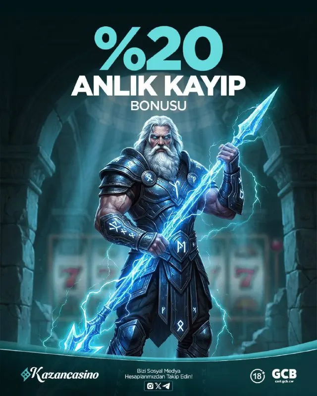 Kazan Casino Telegram: 2️⃣0️⃣ KazanCasino'da %20 Anlık Kayıp Bonusu! 🤑 Kayıplarınızın %20’si kadar…