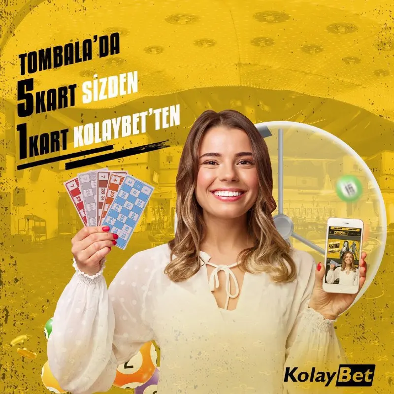 Kolaybet Telegram: 🎉🎱 TOMBALA HEYECANI KOLAYBET’TE BAŞLIYOR! 🎱🎉 🖐️ 5 kart sizden, 1 kart…