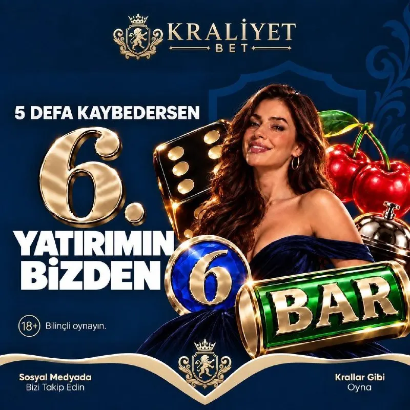 Kraliyetbet Telegram: 👑 5 KAYBA 6. YATIRIM BİZDEN HEDİYE! 👑 Aynı takvim haftasında peş peşe 5 kayıp…