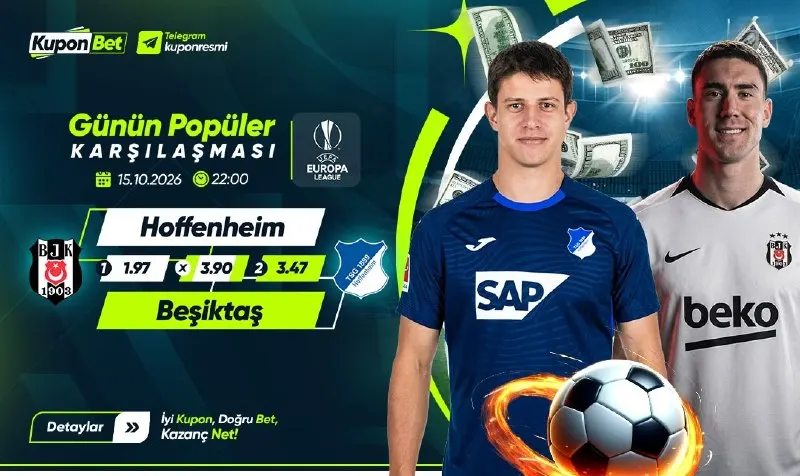 Kuponbet Telegram: Hoffenheim 🆚 Beşiktaş ⚽️ Avrupa sahnesinde büyük mücadele! 🦅 Beşiktaş mı…