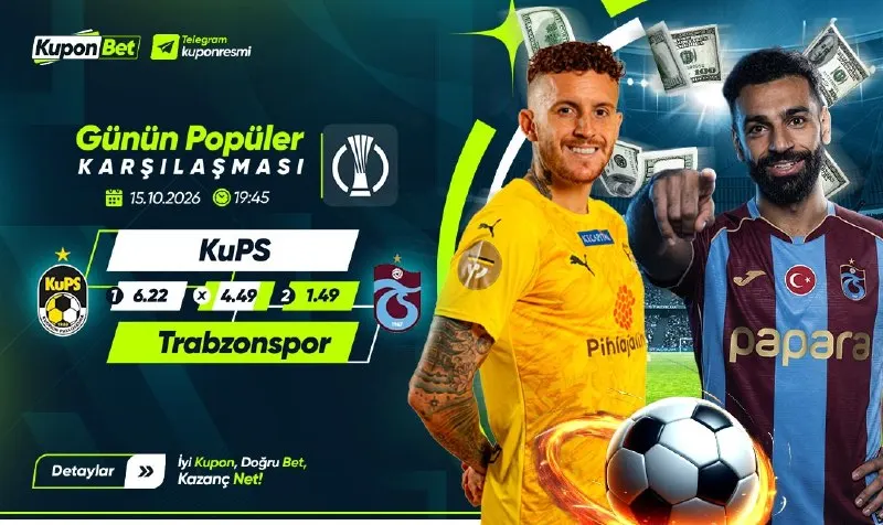 Kuponbet Telegram: 🔥 GÜNÜN POPÜLER KARŞILAŞMASI 🔥 KuPS 🆚 Trabzonspor ⚽️ Avrupa’da kritik mücadele!…