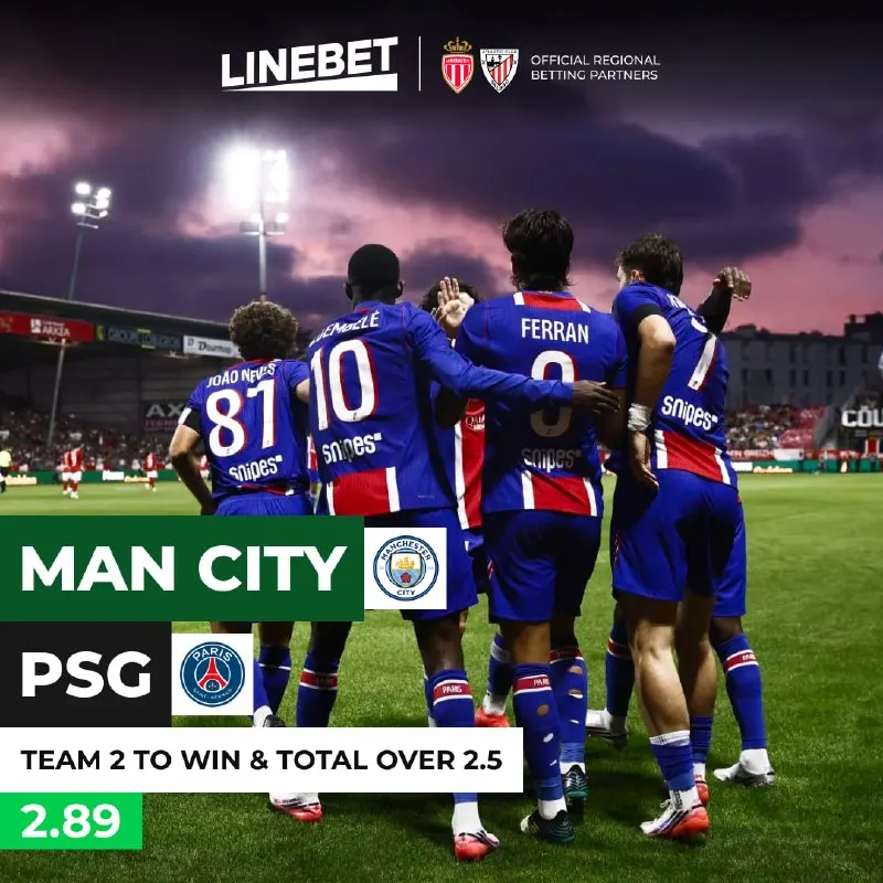 Linebet Telegram: 🏴 Manchester City - PSG 🇫🇷 Will the bet go in? 🍉🍉🍉🍉🍉🍉 🟢 LINEBET ⚪