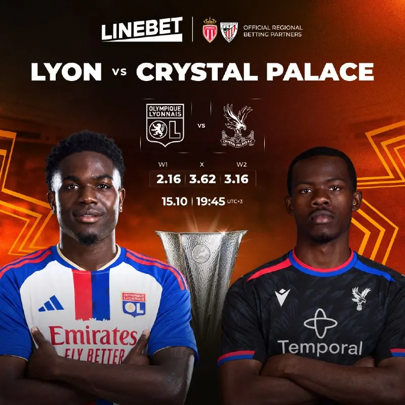 Linebet Telegram: 🇫🇷 Lyonnais - Crysatal Palace 🏴 An intriguing matchup between the English and…