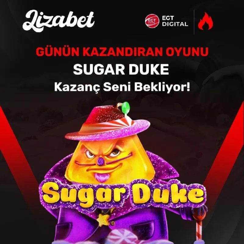 Lizabet Telegram: 🍬 LİZABET'TE GÜNÜN KAZANDIRAN SLOT OYUNU: Sugar Duke! 🍭⚡️ 🍫 Tatlı ve kazanç…
