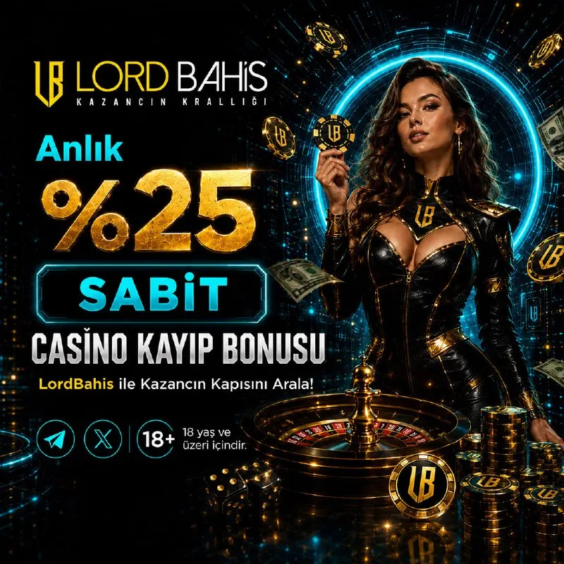 Lordbahis Telegram: 🔔Anlık %25 Sabit Casino Kayıp Bonusu ! 🎯 LordBahis ile Kazancın Kapısını Arala…