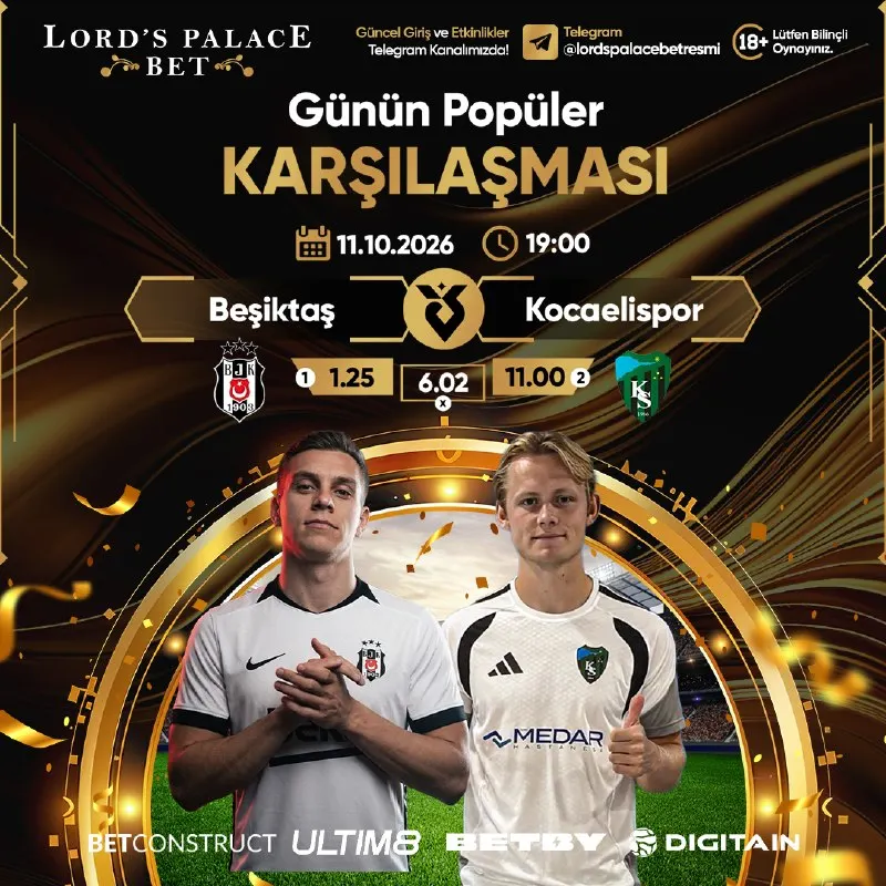 Lordspalacebet Telegram: ⚽4 farklı spor sağlayıcısı. 💰Yüksek oranlar, sürekli bahis. 🎁Görev ve Yatırım…
