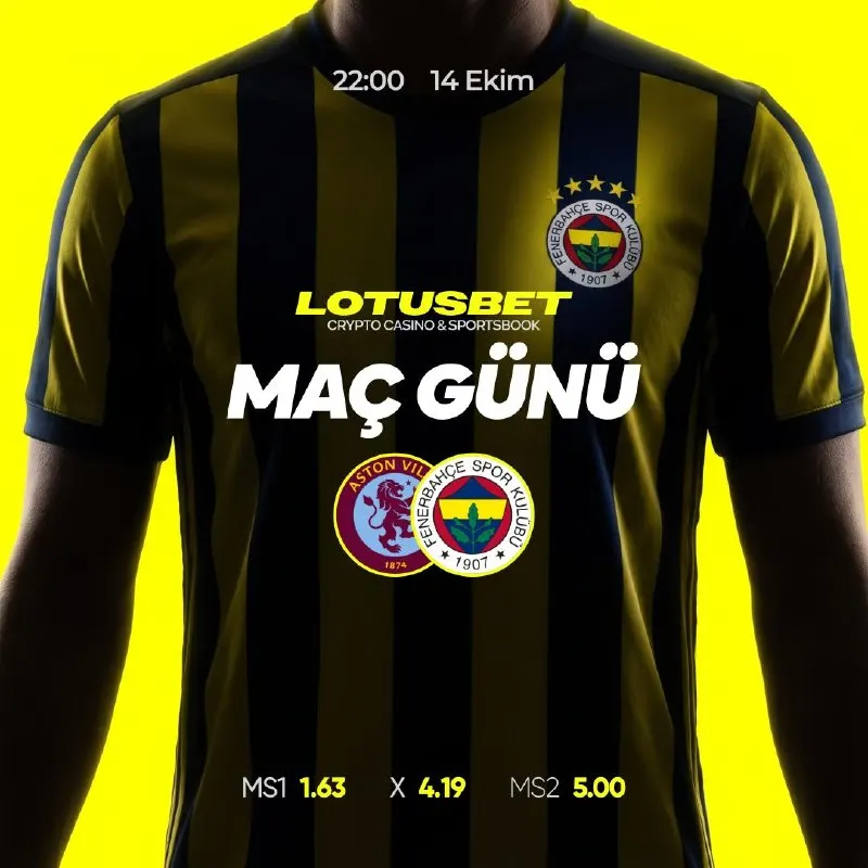 Lotusbet Telegram: 🏴󠁧󠁢󠁥󠁮󠁧󠁿 Aston Villa vs Fenerbahçe 🇹🇷 Fenerbahçe, İngiltere’de ilk galibiyetini…