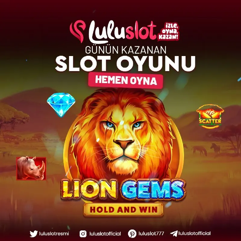 Luluslot Telegram: 🦁💎 LION GEMS: SAFARİDE ELMAS AVINA ÇIK! 💎🦁 Luluslot’ta ormanların kralı ile…