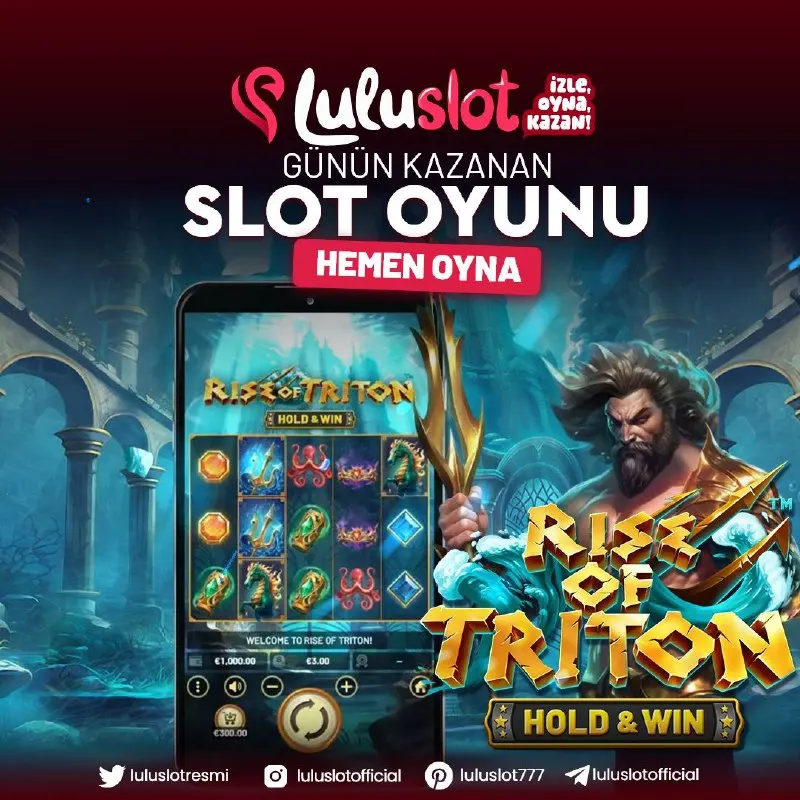 Luluslot Telegram: 🔱🌊 RISE OF TRITON: DENİZLERİN ALTINDAKİ DEV HAZİNE! 🌊🔱 Luluslot’ta okyanusun…
