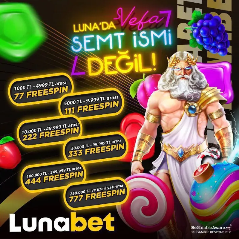 Lunabet Telegram: 🎁 Ekim Özel VEFA Bonusu 😎 🍂 Ekim Ayı Boyunca Lunabet’teki Yatırımlarınıza Kasım…