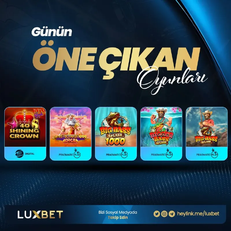 Luxbet Telegram: 🚀 En Çok Kazandıran Oyunlar Sizlerle! 💎 Günün Öne Çıkan Oyunlarında Artırılmış…