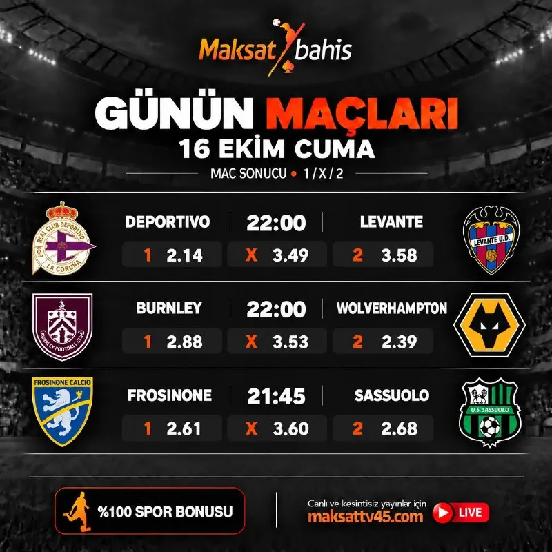 Maksatbahis Telegram: 🔥 MAKSATBAHİS GÜNÜN MAÇLARI! ⚽️ 🏆 Günün dev karşılaşmaları, yüksek oran…