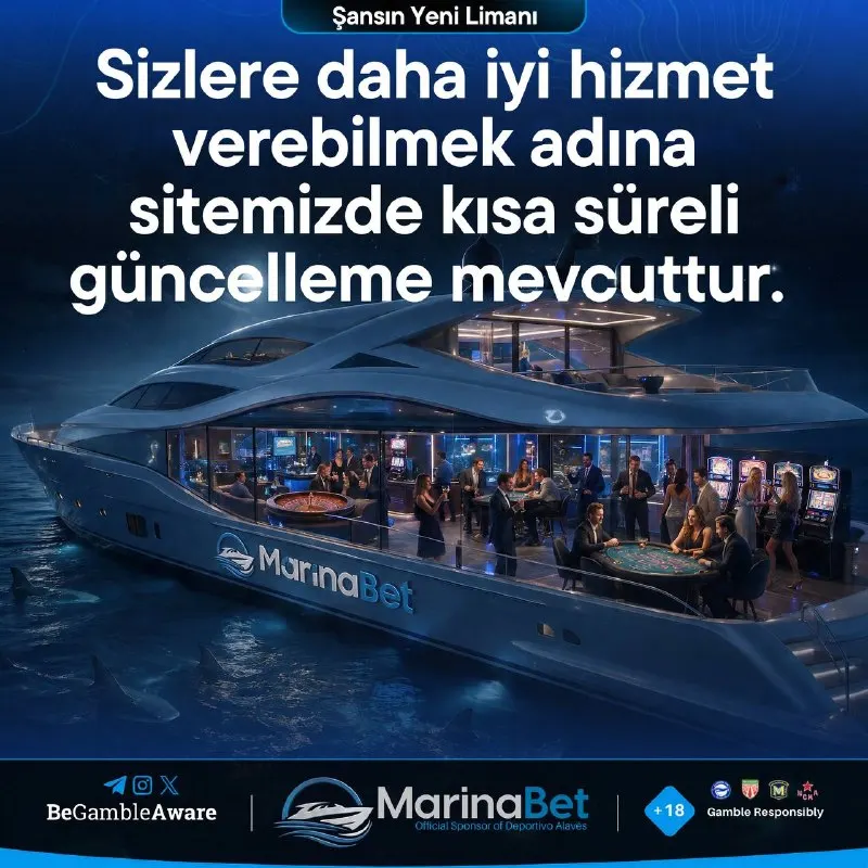 Marinabet Telegram: Değerli üyelerimiz sitemiz kısa süreli güncellemeye alınmıştır.