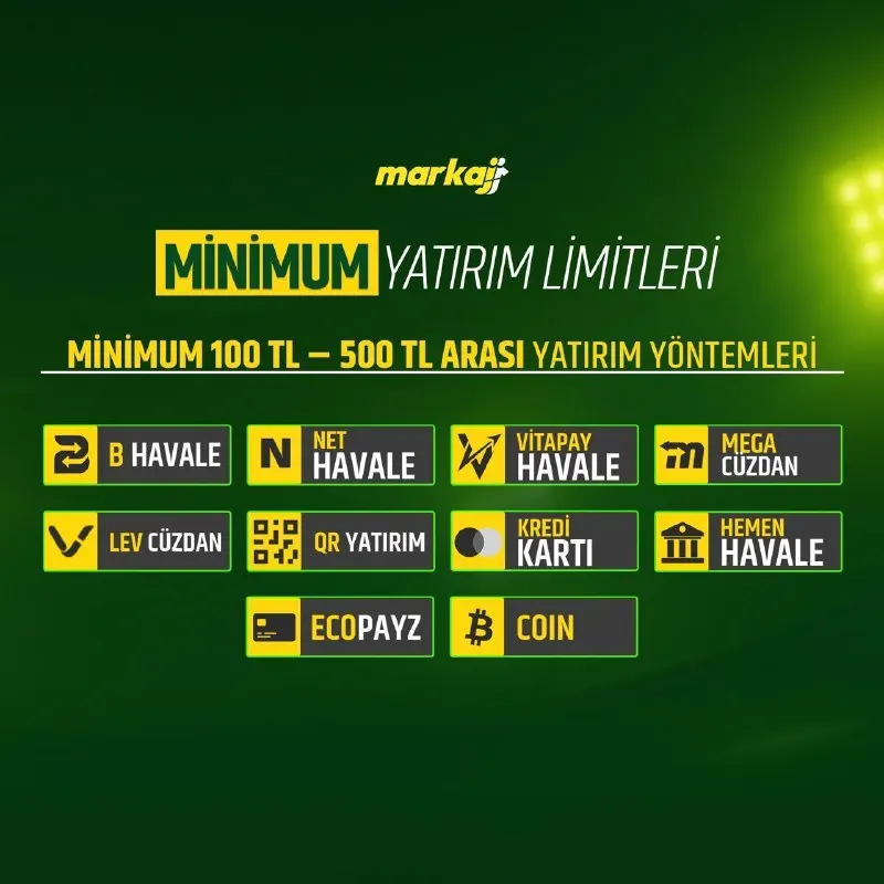 Markaj Bet Telegram: ❕ YATIRIMIN İÇİN DOKUZ FARKLI KAPI! ❕ 💱Minimum5️⃣0️⃣🔠🔠🔣1️⃣0️⃣0️⃣0️⃣🔠🔠 arası…