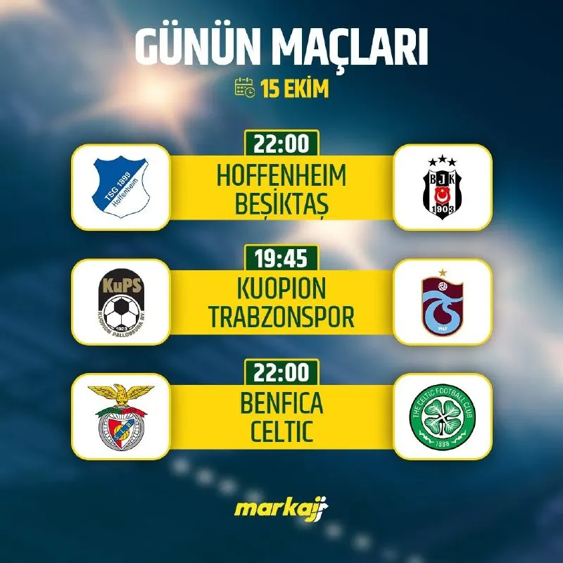 Markaj Bet Telegram: 🌌🌌🌌🌌🌌 🌌🌌🌌🌌🌌🌌🌌 ⚽️ Günün en dikkat çeken mücadeleleri seni bekliyor. Hoffenheim 🆚…