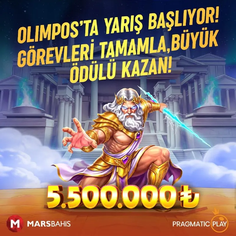 Marsbahis Telegram: Olimpos'un 2 şampiyonunu belirleyecek büyük yarış Gates of Olympus 2500’de…
