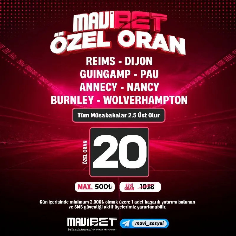 Mavibet Telegram: 🏆🏆🏆🏆🏆🏆 👉 TIKLA OYNA ✅ Gün içinde minimum 2000₺ olmak üzere 1 adet başarılı…