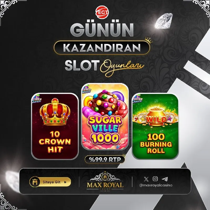 Maxroyal Casino Telegram: 🙏🙏🙏🙏🙏🙏🙏🙏🙏🙏 EGT DIGITAL İŞBİRLİĞİ ile Şanslı Oyunlarda %99.9 RTP 💸Şans seninle…