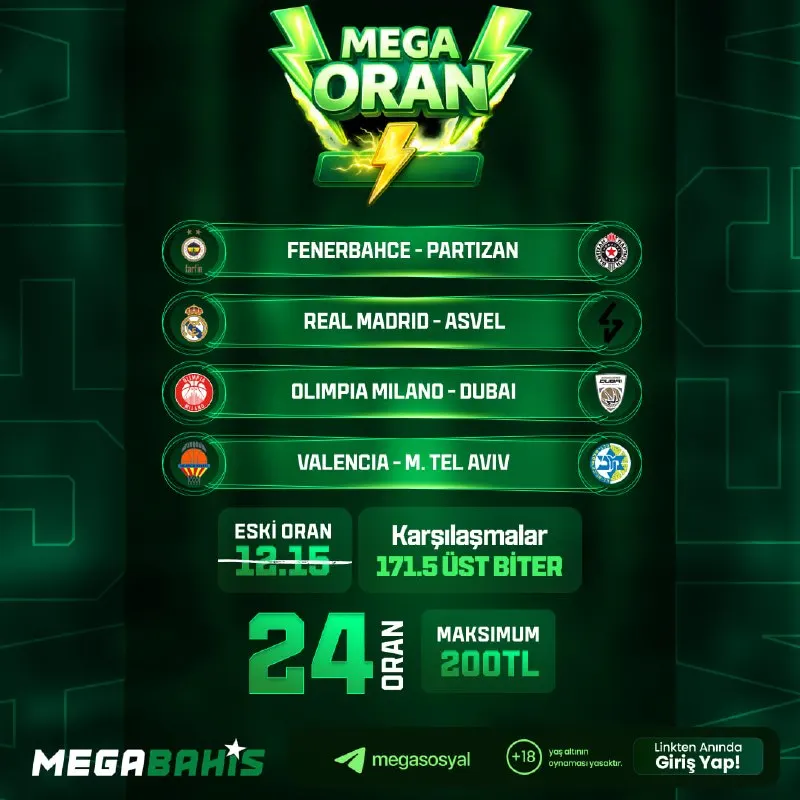 Megabahis Telegram: 🔼🔡🔡📣📣📣📣🔼 🔥 Limitler Tükenmeden Hemen Oyna, Mega Kazancı Kaçırma! 👉 Özel orana…