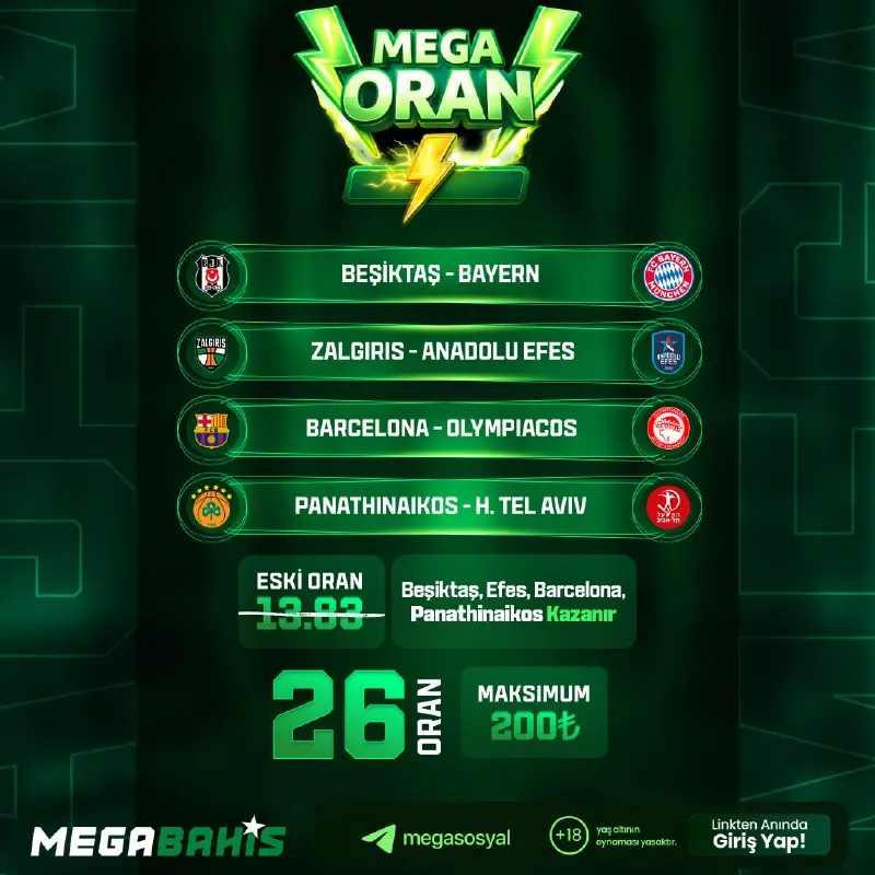 Megabahis Telegram: 🔼🔡🔡📣📣📣📣🔼 🔥 Limitler Tükenmeden Hemen Oyna, Mega Kazancı Kaçırma! 👉 Özel orana…
