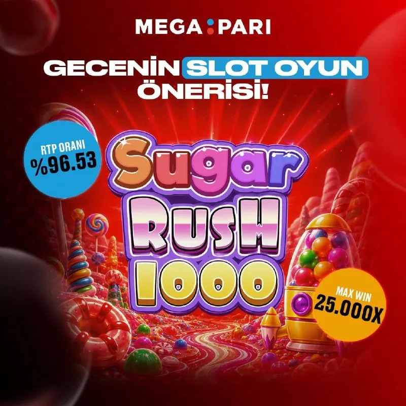Megapari Telegram: 🍬 Gecenin slot önerisi şeker gibi geldi! 🎰 Pragmatic Play'in Sugar Rush 1000…