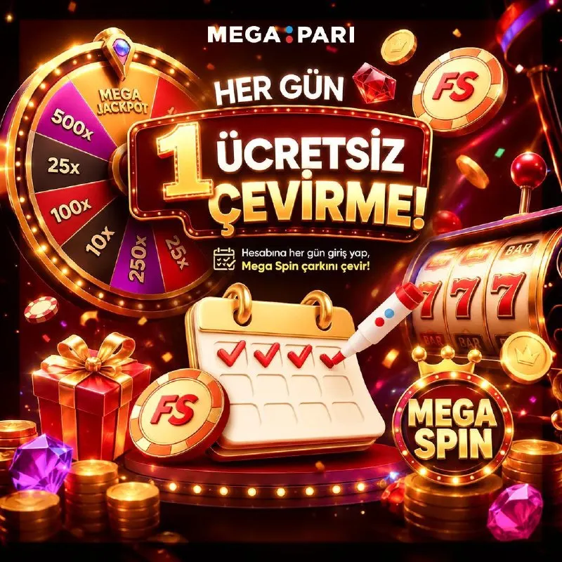 Megapari Telegram: 🎡 HER GÜN 1 ÜCRETSİZ ÇEVİRME SENİ BEKLİYOR! 🔥 Mega Spin ile her gün hesabına…